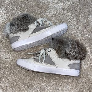 Rebecca Minkoff fur midrise sneakers